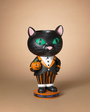 Halloween Cat with Candy Bowl on Top 28.4"