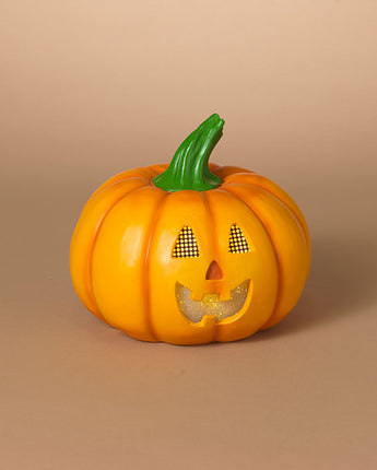 Lighted Halloween Pumpkin with Moving Eyes 9.3"