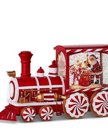 12.5" Peppermint Train Snow Globe