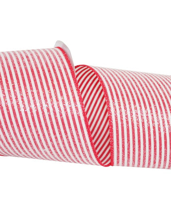 4" FROSTED CANDY STRIPES RIBBON