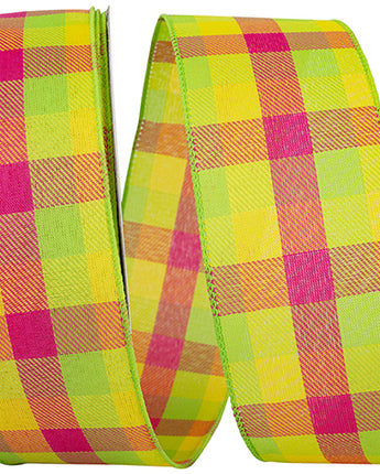 2.5" Celine Check Plaid Twill Ribbon