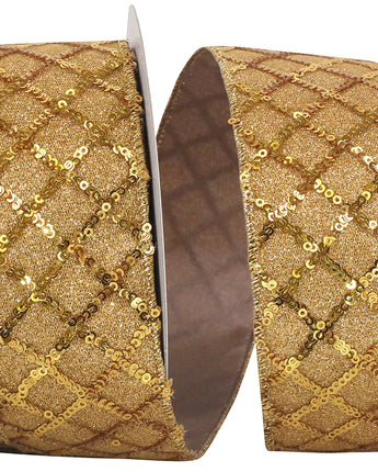 2.5" SEQUIN GLIMMER LATTICE DELUXE RIBBON