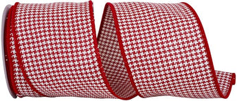 4" HOUNDSTOOTH STITCH WEAVE RIBBON