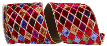 4" DIAMOND VELVET JEWEL DELUXE RIBBON