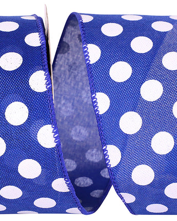 2.5" Linen Polka Dot Ribbon