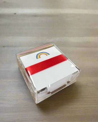 Rainbow Notepad with Acrylic Holder