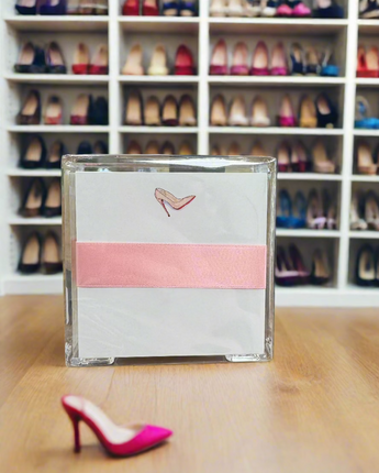 Pink Sole High Heels with Acrylic Holder