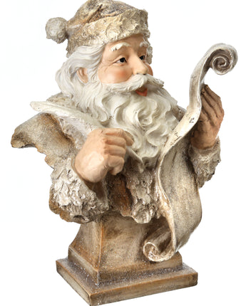 16" Santa Bust with List