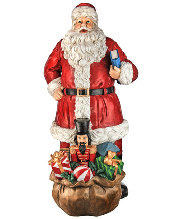 68" Outdoor Santa with Toy Bag