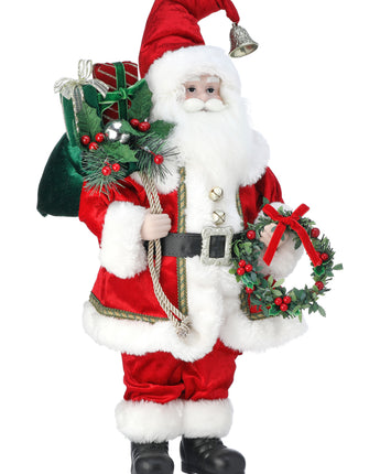 18" Santa with Wreath