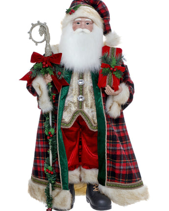 34" Santa with Staff and Packages