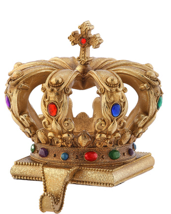 7.5" Gilded Crown Stocking Holder