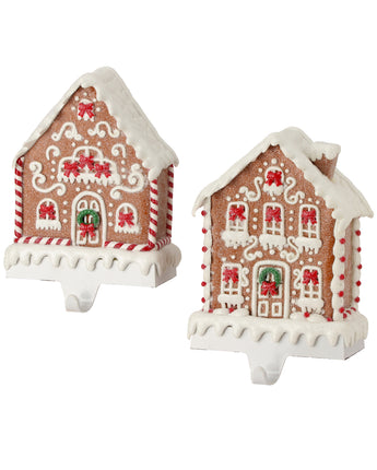 7.5" Gingerbread House Stocking Holder