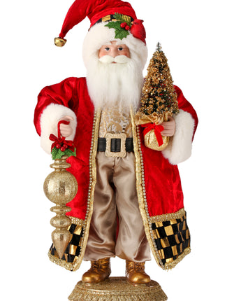 21" Santa with Tree on Base