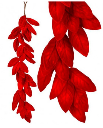 Deluxe Velvet Magnolia Leaf Garland 48"