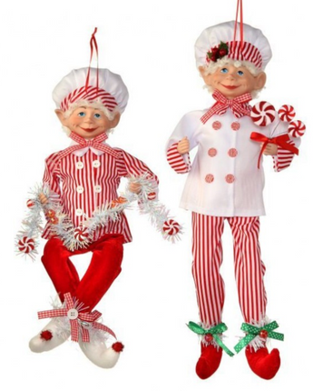 Fabric Bendable Candy Chef Elf 17"