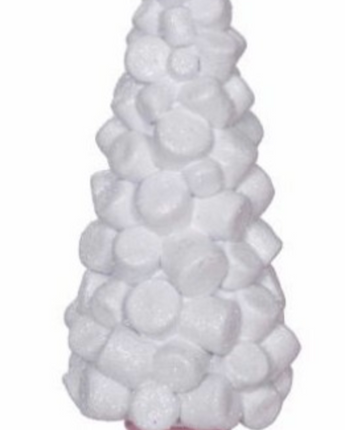 Resin Marshmallow Tree on Pedestal 12"