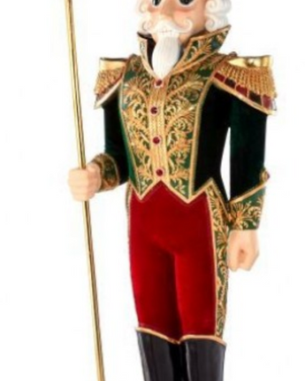 Resin Royal Jeweled Nutcracker with Plume 74"