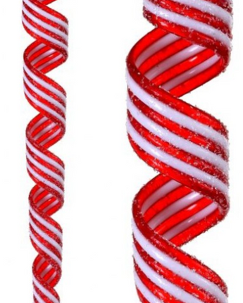 Sugared Ribbon Candy Swirl Ornament 12"