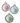 Glass Beaded Macaron Ornament 2.3"