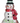 Glass Holiday Sweets Snowman Ornament 6"