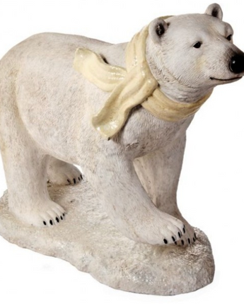 Outdoor Standing Polar Bear with Scarf 45"