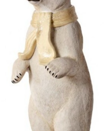 Outdoor Walking Polar Bear with Scarf 36"