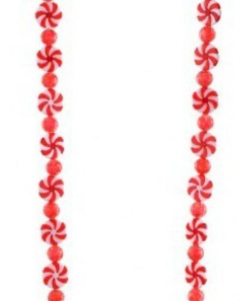 Peppermint Ball Garland 72"