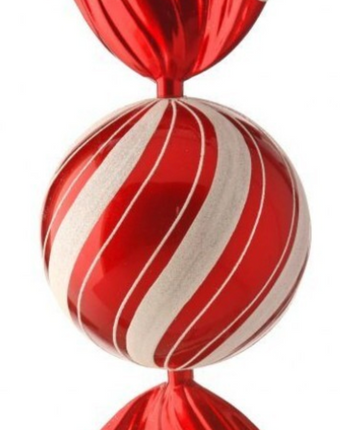 Peppermint Candy Round Twist Ornament 13"