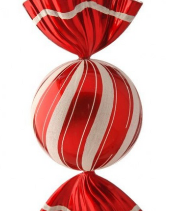 Peppermint Candy Round Twist Ornament 18.5"