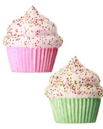 Plastic Cupcake Sprinkles Ornament 5.5"