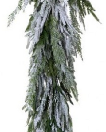 Real Touch Norfolk Pine Garland with Snow 48"