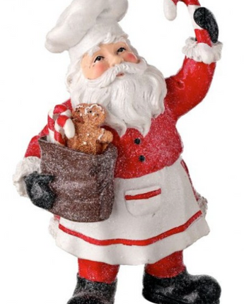 Resin Candy Chef Santa 6"