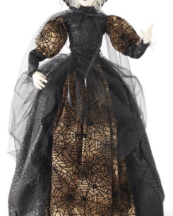 Standing Fiona Witch with Gold Web Dress 40"