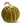 Velvet Pumpkin with Gold Filigree Stem 14.5"