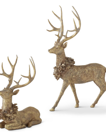 Gold Resin Deer Set