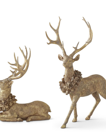 Gold Resin Deer Set