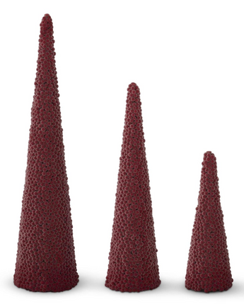 Icy Berry Cone Trees (Set of 3)