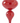 Red Transparent Glass Finial 13"