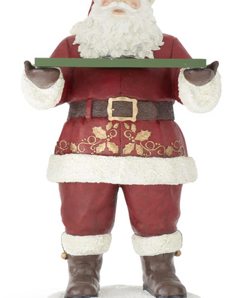 Resin Santa Holding Removable Serving Tray 36.25"