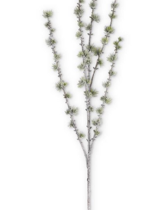 Green Mini Snowy Pine Stem 41"