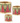 Red, Green and Gold Resin Drum (Set of 3)