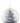 Silver Flat Round Ornament with Glittered Tree 5"