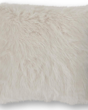 White Faux Fur Pillow 18"