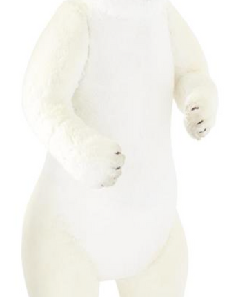 White Glittered Standing Polar Bear 57"