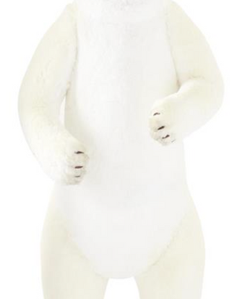 White Glittered Standing Polar Bear 57"