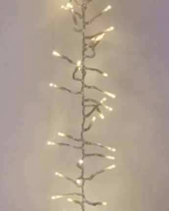 Twinkle Cluster Lights Warm White with Clear Cord 149"