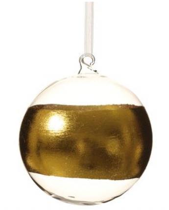 4.75" Gold Leaf Glass Ball