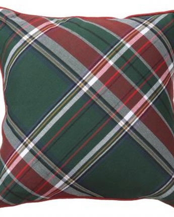 16" Plaid Velvet Pillow