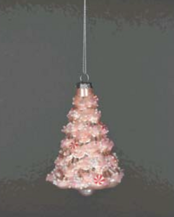 Glass Tree Ornament 5"